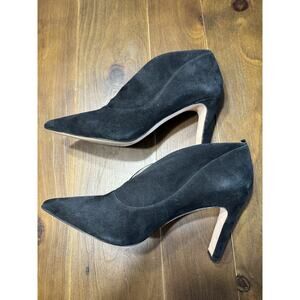 Boden Roseberry Heeled Bootie Black Suede V Opening Step In Women's Size US 11
